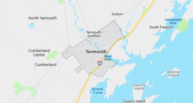 Map of Yarmouth, ME