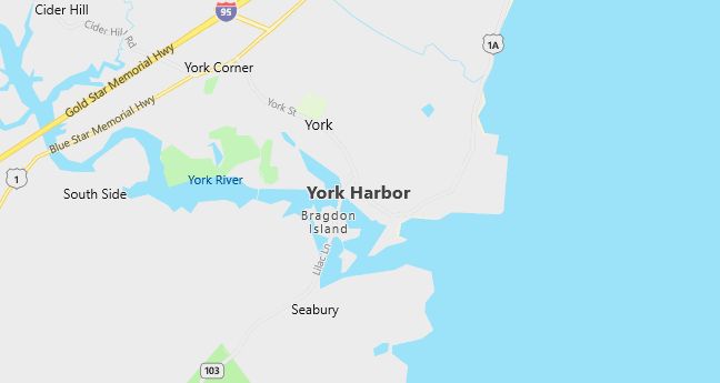 Map of York Harbor, ME