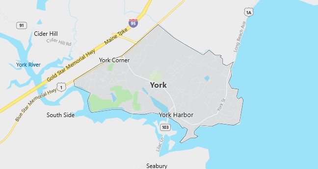 Map of York, ME