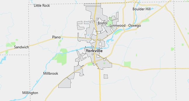 Map of Yorkville, IL