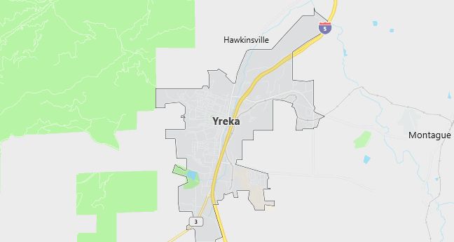 Map of Yreka, CA