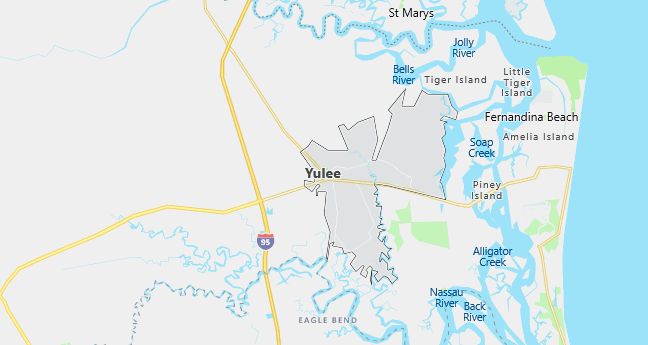 Map of Yulee, FL