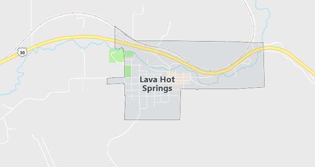 Map of ava Hot Springs, ID