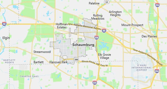 Map of chaumburg, IL