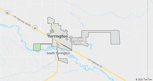 Map of Torrington, WY