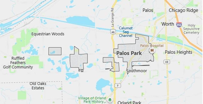 Map of Palos Park, IL