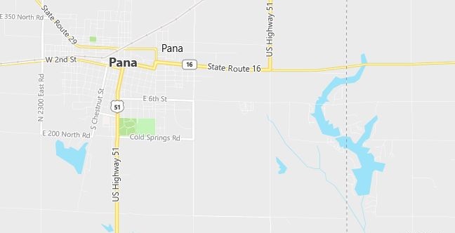 Map of Pana, IL