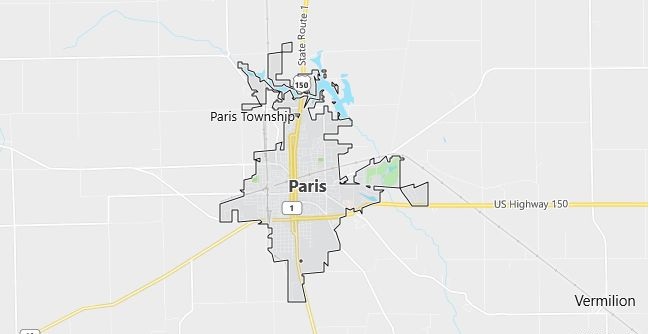 Map of Paris, IL