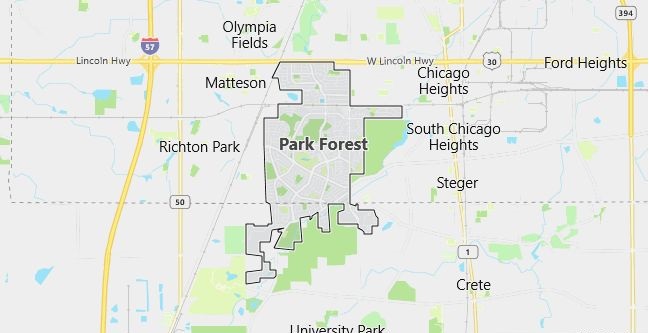 Map of Park Forest, IL