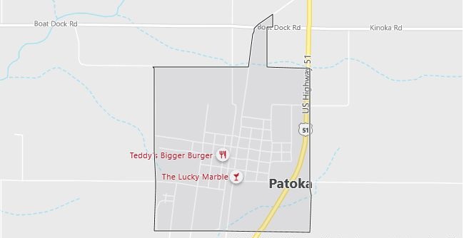 Map of Patoka, IL