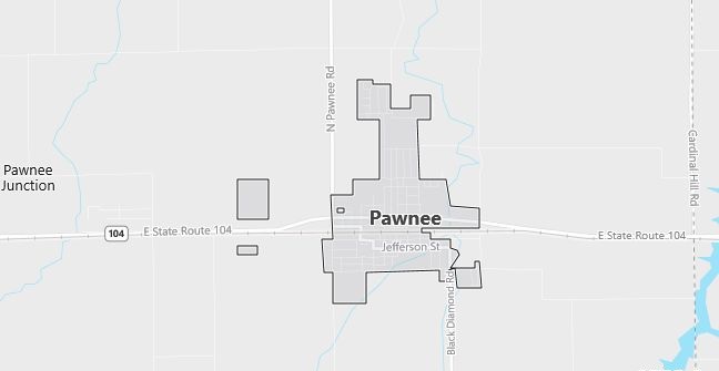 Map of Pawnee, IL