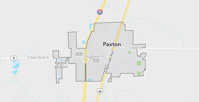 Map of Paxton, IL