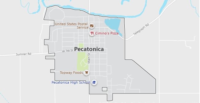 Map of Pecatonica, IL