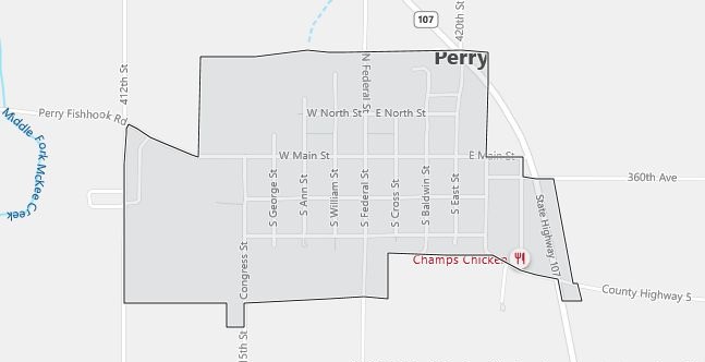 Map of Perry, IL