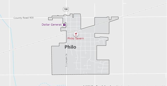 Map of Philo, IL