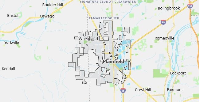 Map of Plainfield, IL