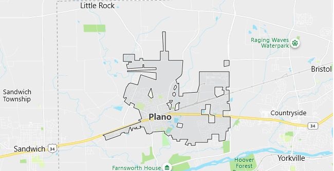 Map of Plano, IL