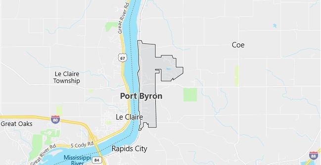 Map of Port Byron, IL