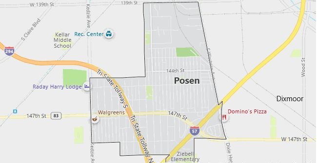 Map of Posen, IL