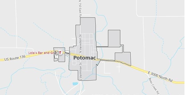 Map of Potomac, IL