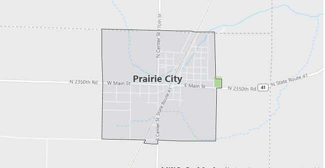 Map of Prairie City, IL