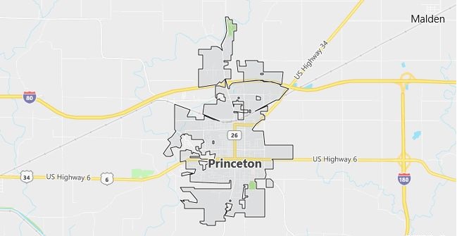 Map of Princeton, IL