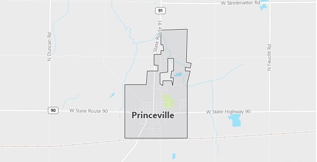 Map of Princeville, IL