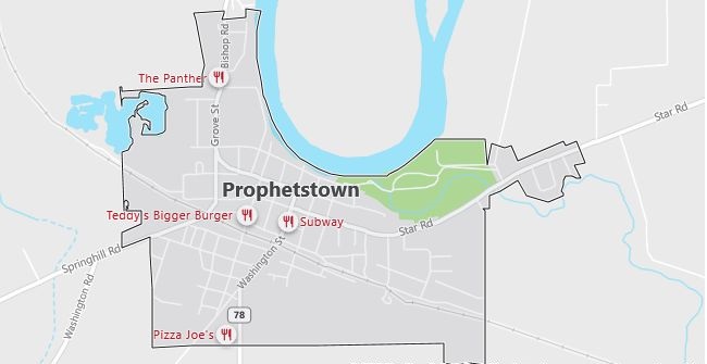 Map of Prophetstown, IL