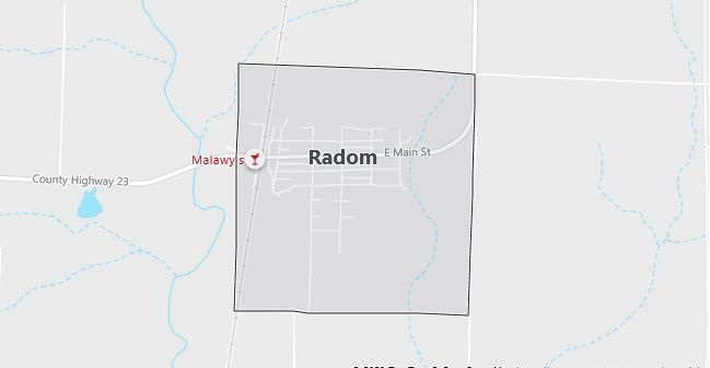 Map of Radom, IL