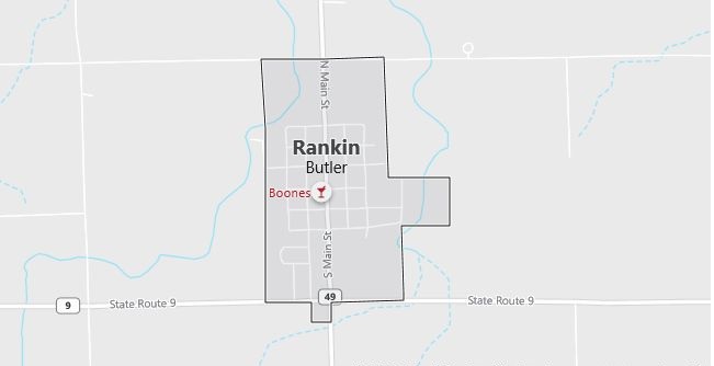 Map of Rankin, IL