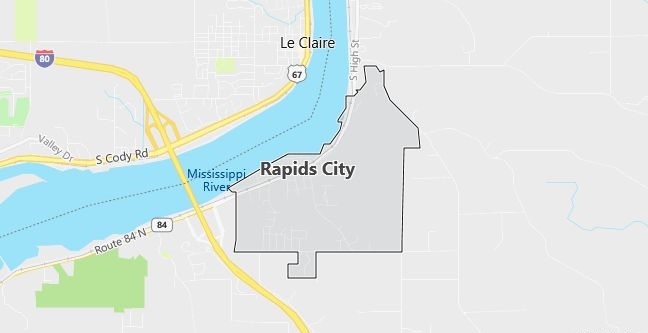 Map of Rapids City, IL