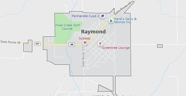 Map of Raymond, IL