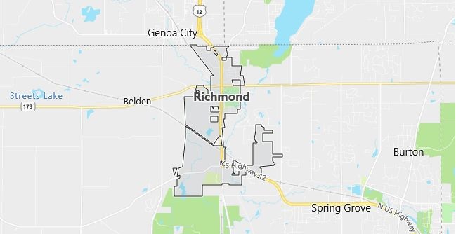 Map of Richmond, IL