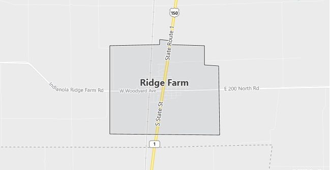 Map of Ridge Farm, IL