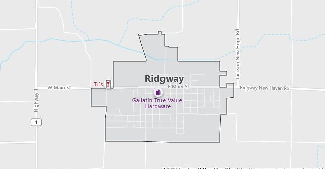 Map of Ridgway, IL