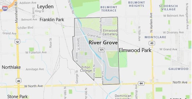 Map of River Grove, IL