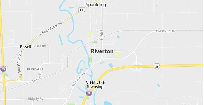 Map of Riverton, IL