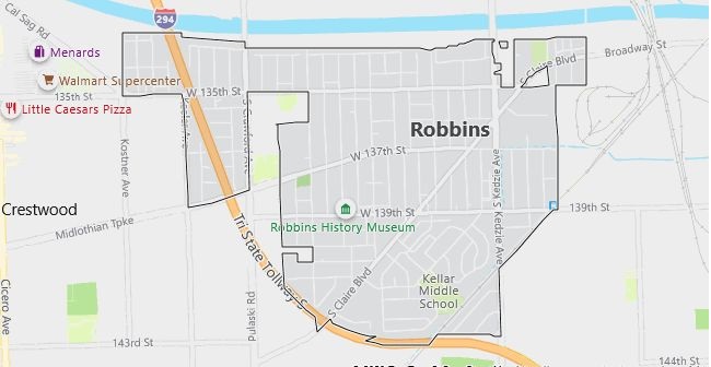 Map of Robbins, IL