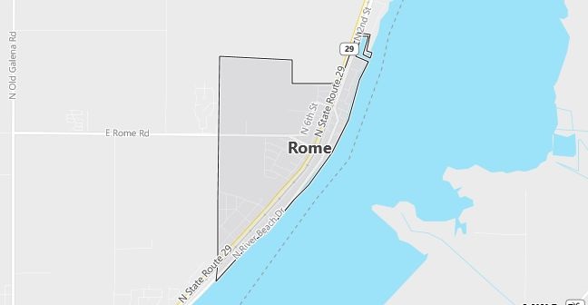 Map of Rome, IL