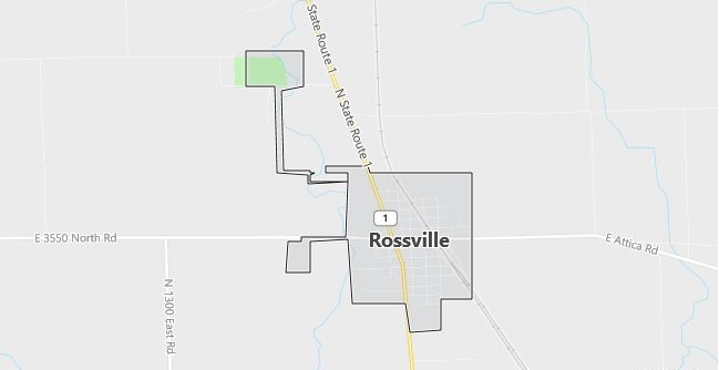 Map of Rossville, IL