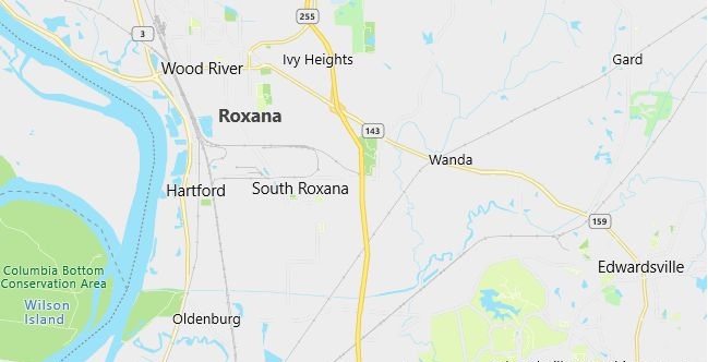 Map of Roxana, IL