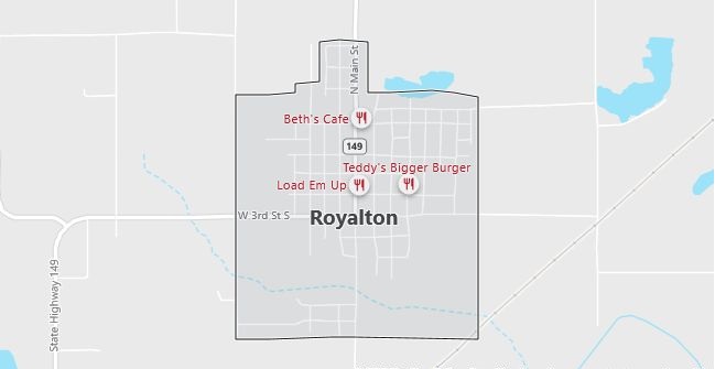 Map of Royalton, IL